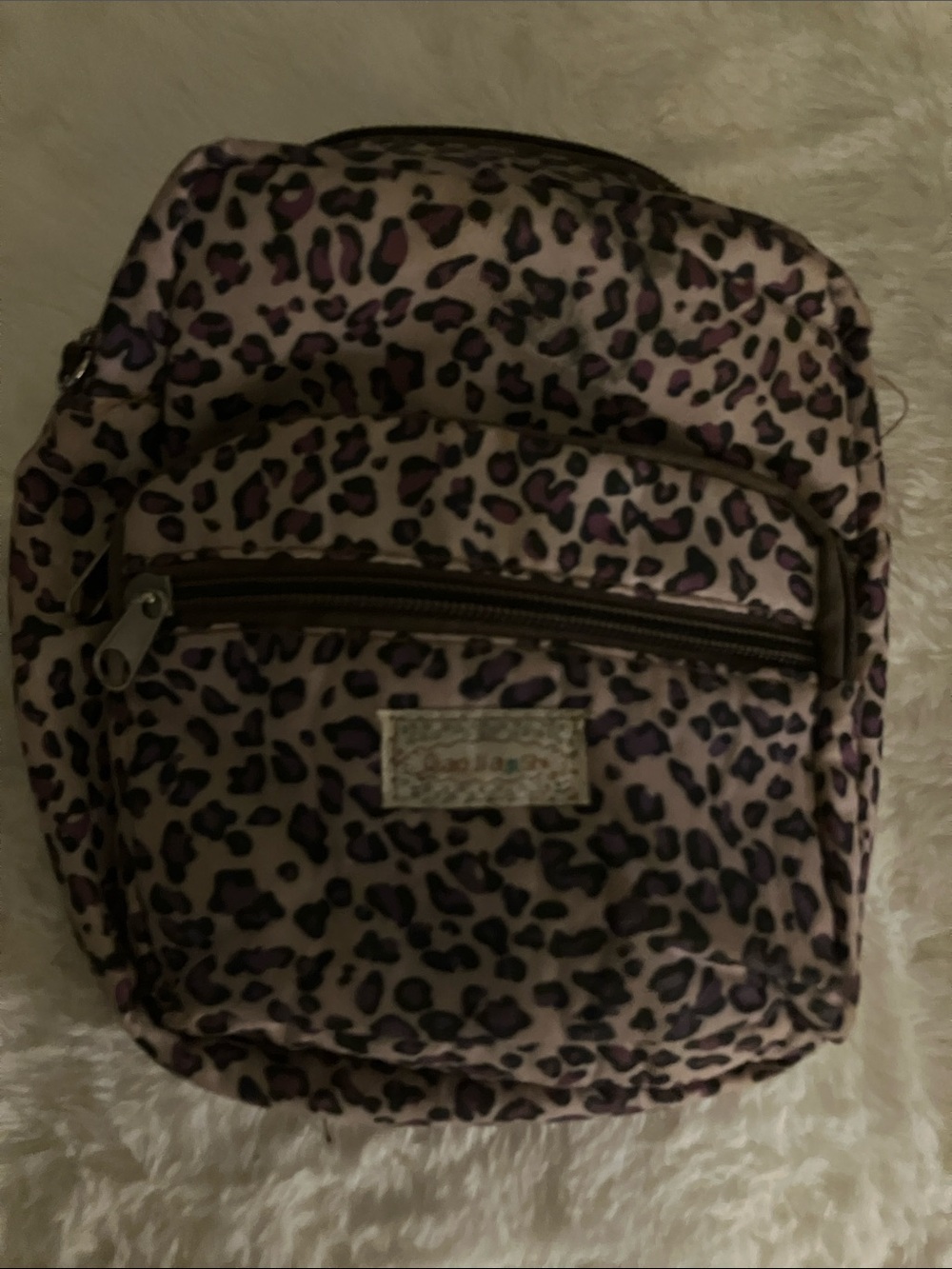 Leopard Print Crossbody Bag in Pink and Purple